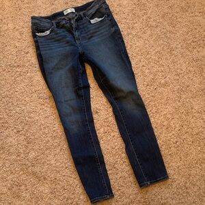 Buckle Dark Blue Skinny Jeans
